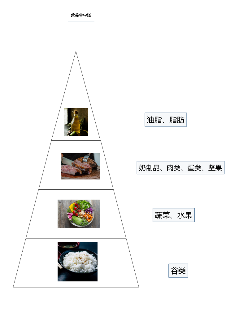 图7：完成的营养金字塔示例